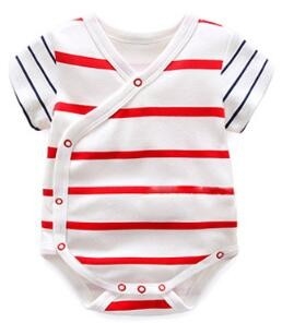180 G Baumwollsommer-Unisexbaby-kleidung 100% mit druckt ganz vorbei Placket