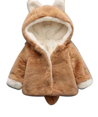 Winter-Wolljacken-Tierbaby kleidet Stickerei mit der Kleidung der Reißverschluss-Kinder