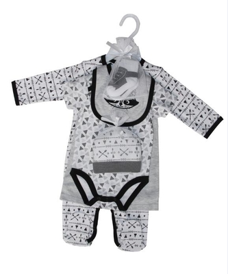 Sommer sechs Polyester-Verriegelung des Stück-Baby-Kleidungs-Geschenk-gesetzte 180G 60% der Baumwolle40%