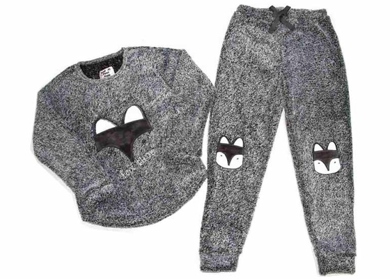 Maschenware-Damen-Pyjama stellt lange Ärmel und die Hose Breathable ein