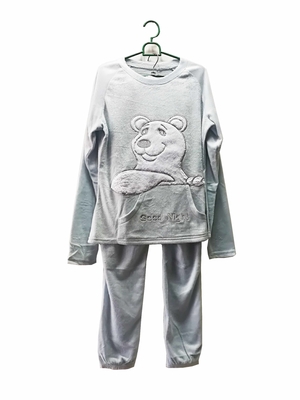 VLIES-Damen-Pyjama des Winter-180G stellt Mikroreizendes Hundemuster XS - XXL-Größe ein