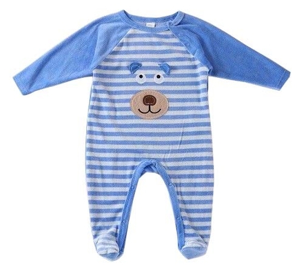 Bequeme Biobaumwolle-Säuglingspyjamas langer Raglan-Ärmel Sleepsuit