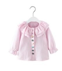 Rosa Sommer-Säuglingsbaby kleidet Breathable feste Spitze mit Rüsche