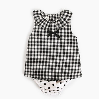 Mädchen-2-teilige neugeborene Kleidung stellten/Rüschen-Baumwollbaby-Kleidungs-einzelnes Kleid ein