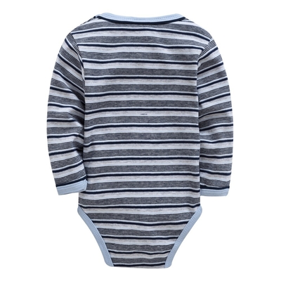 Herbst-Streifen-Biobaumwolle-langärmliger Baby-Spielanzug kundengebundene Farbe